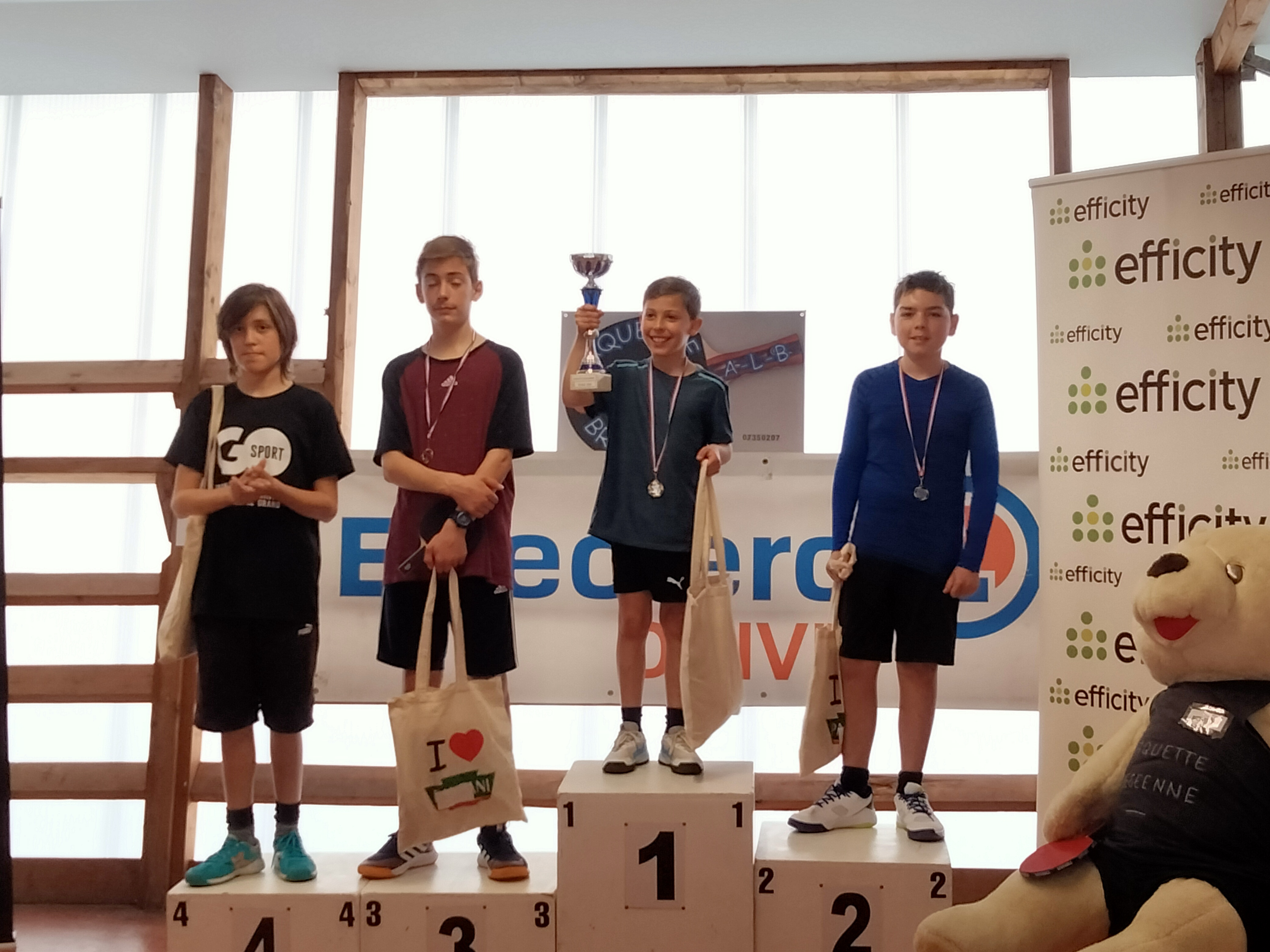 Podium jeunes compétiteurs